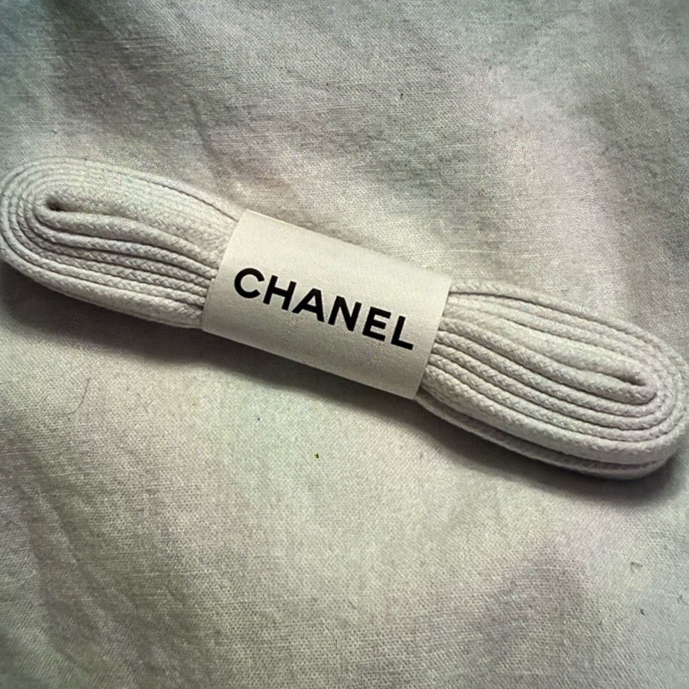 Authentic New CHANEL White Shoelaces